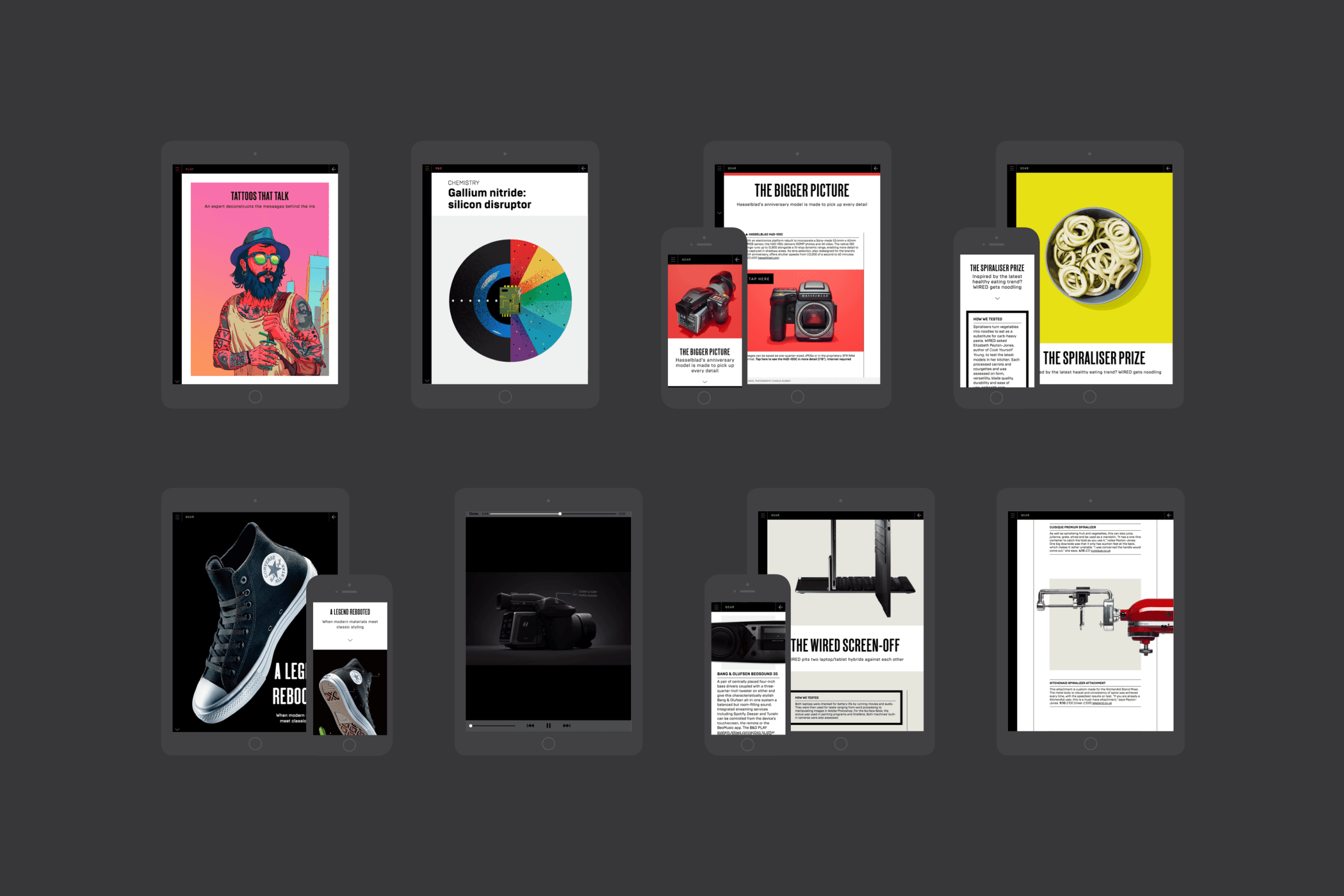 Digital edition covers across Condé Nast publications