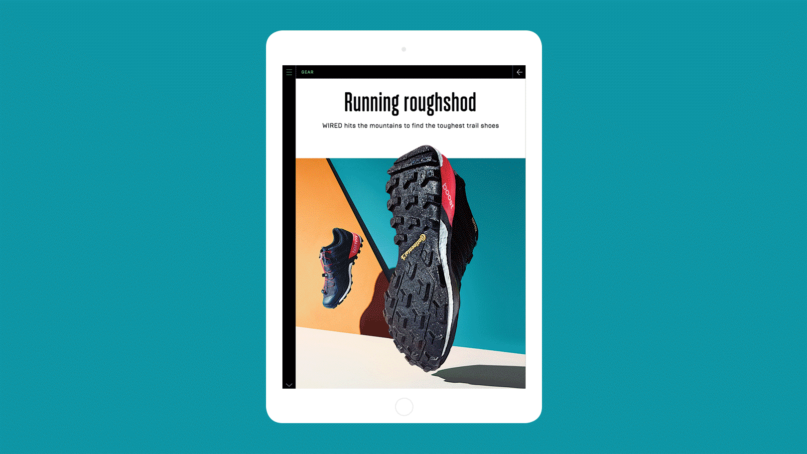 Interactive digital edition reading experience on tablet