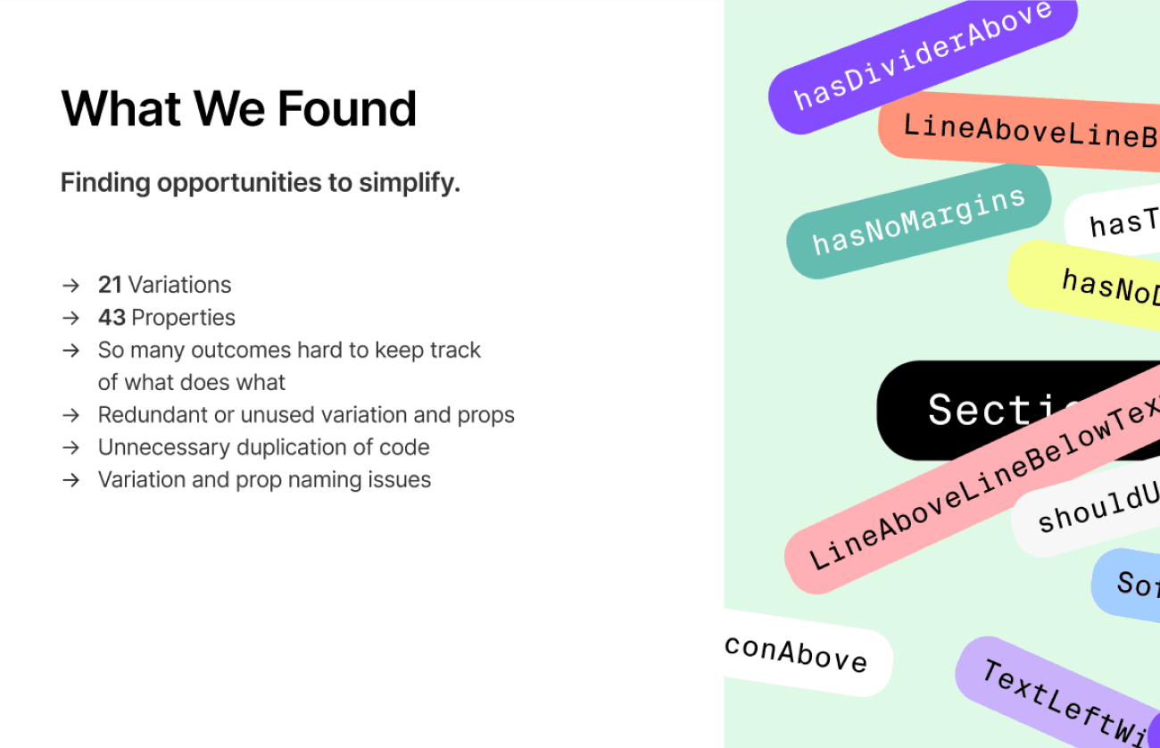 Verso component simplification documentation