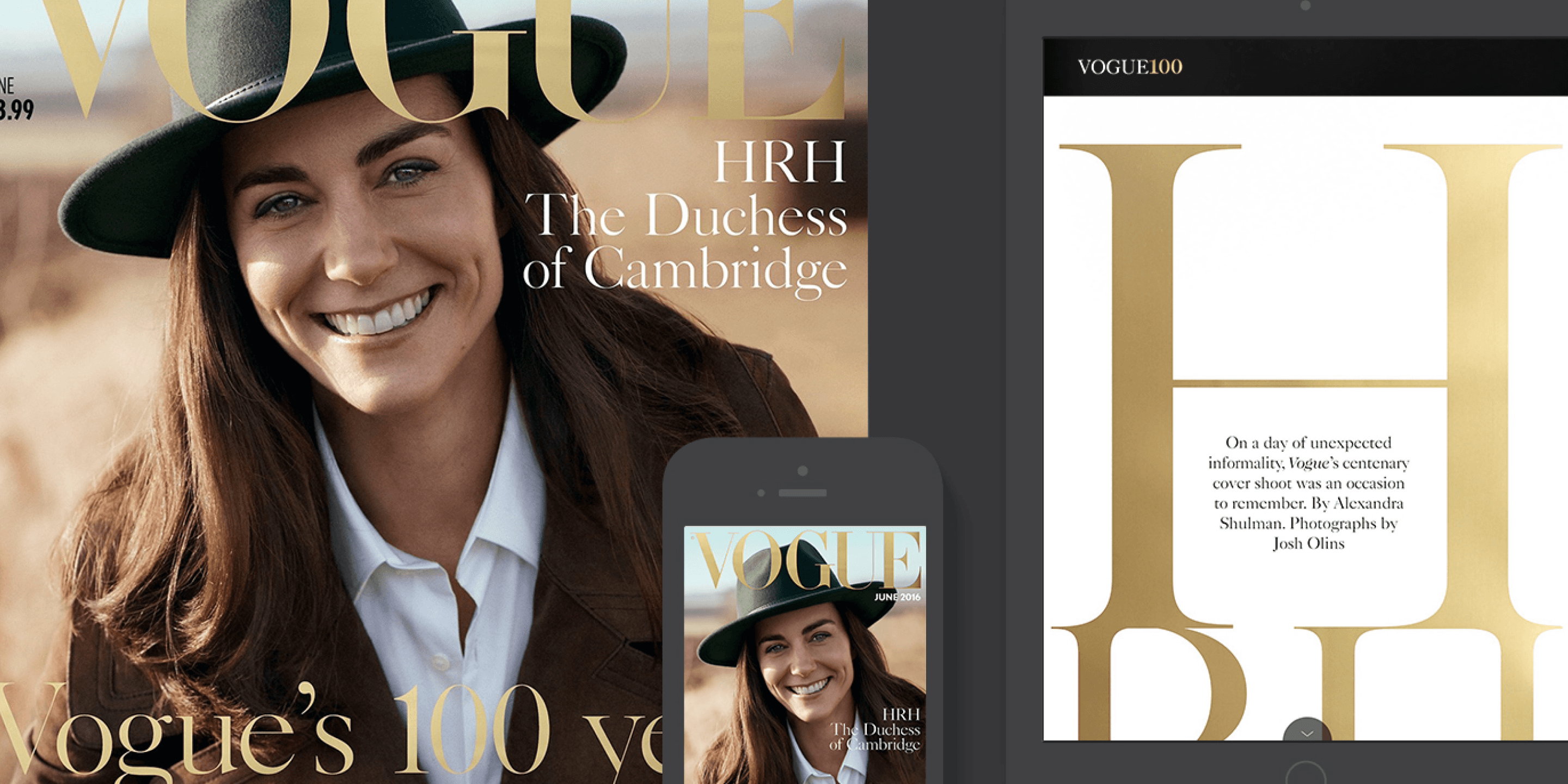 Vogue and WIRED digital edition mockups across laptop, tablet and phone